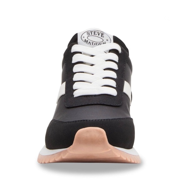 Steve Madden Black and White Sneakers - Picture 4 of 6